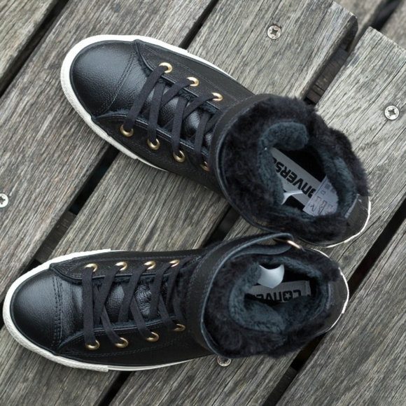 Converse Chuck Taylor AS Brea Lether Size  6.5 Black Limited Edition New - Picture 6 of 12